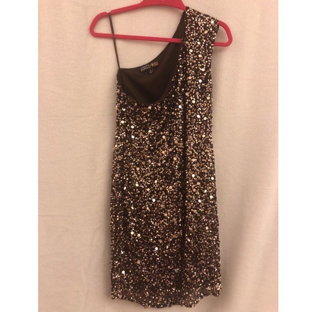 Adrianna Papell one shoulder dress